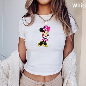 Minnie Mouse Disney Baby Tee, Classic Minnie Baby Shirt, Magic Kingdom Shirts, Y2k 90s Style Minnie Mouse Tee, Classic Minnie Baby Tee image 1
