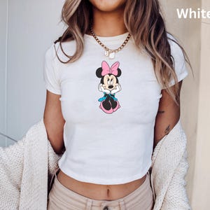 Minnie Mouse Disney Baby Tee, Classic Minnie Baby Shirt, Magic Kingdom Shirts, Y2k 90s Style Minnie Mouse Tee, Classic Minnie Baby Tee image 1