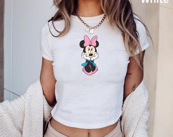 Minnie Mouse Disney Baby Tee, Classic Minnie Baby Shirt, Magic Kingdom Shirts, Y2k 90s Style Minnie Mouse Tee, Classic Minnie Baby Tee