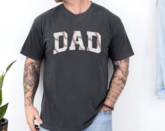 Baseball Dad Comfort Colors® Shirt, Fathers day Gift, Baseball Dad, Gift For Baseball Lover Dad, Fathers Day T Shirt, Sports Daddy Tee