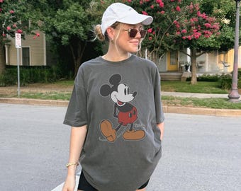 Classic Pose Mickey Mouse Comfort Colors® Shirt, Vintage Style Disneyland T Shirt, Retro Mickey Tee, WDW Disneyland Family Vacation Outfit
