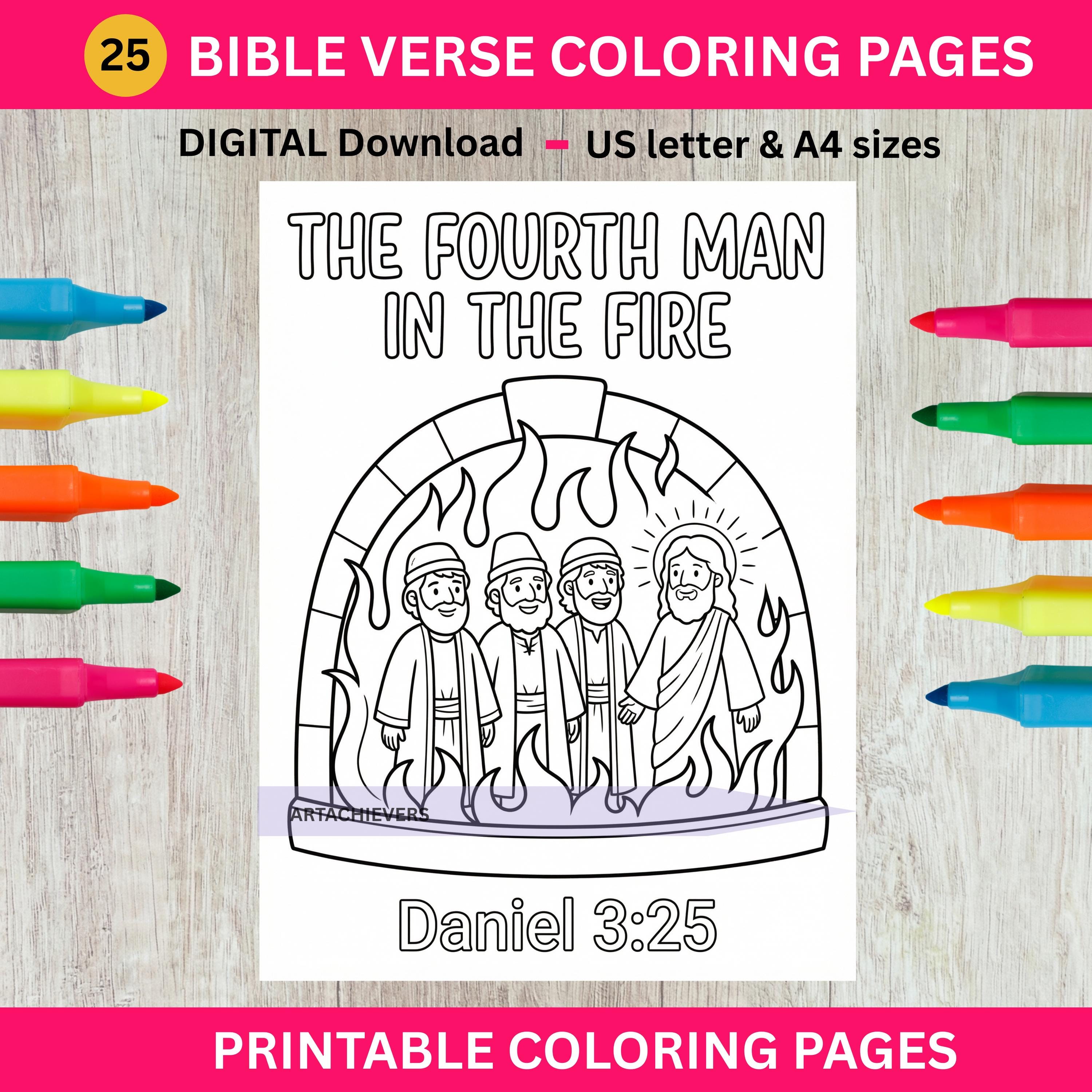 25 Bible Story Verse Coloring Pages for Kids, Printable Christian ...