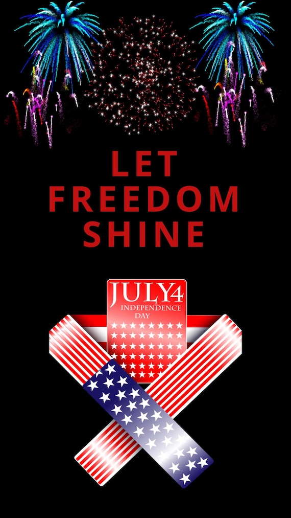 4th of July Reel/Video – Let Freedom Shine – Patriotic Instagram Reel – Independence Day Animation USA –Without Music – Instant Download