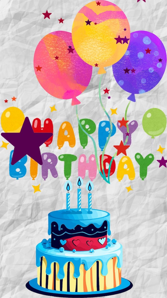 Animated Happy Birthday Video | Social Media Greeting (Digital Download