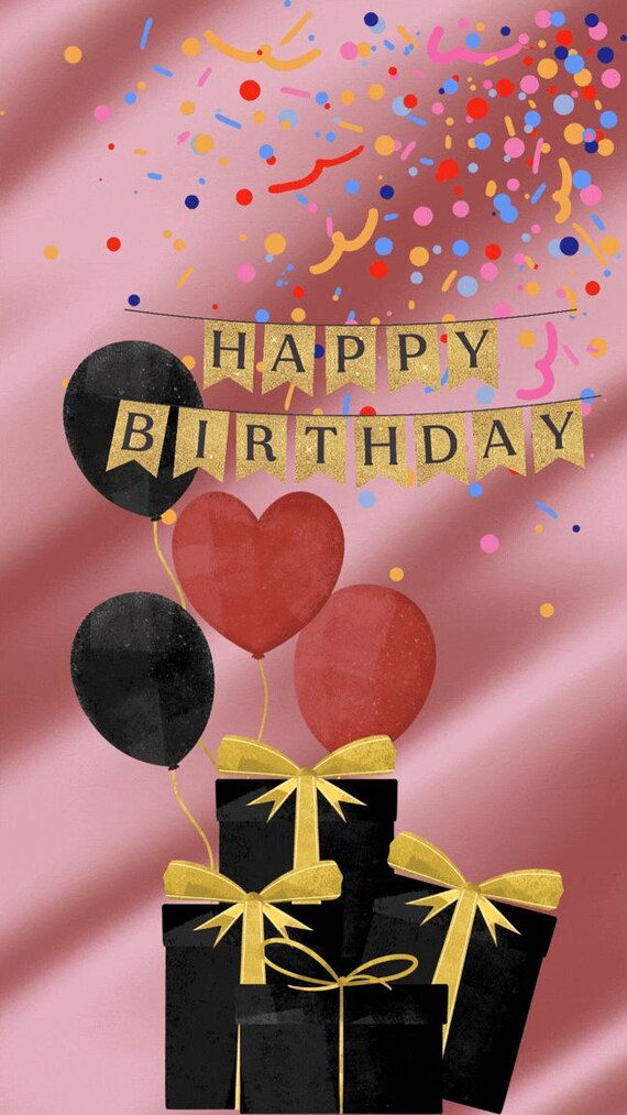 Animated Happy Birthday Video | Instagram Story, Reels (Digital Download 7.5s Vertical Video)