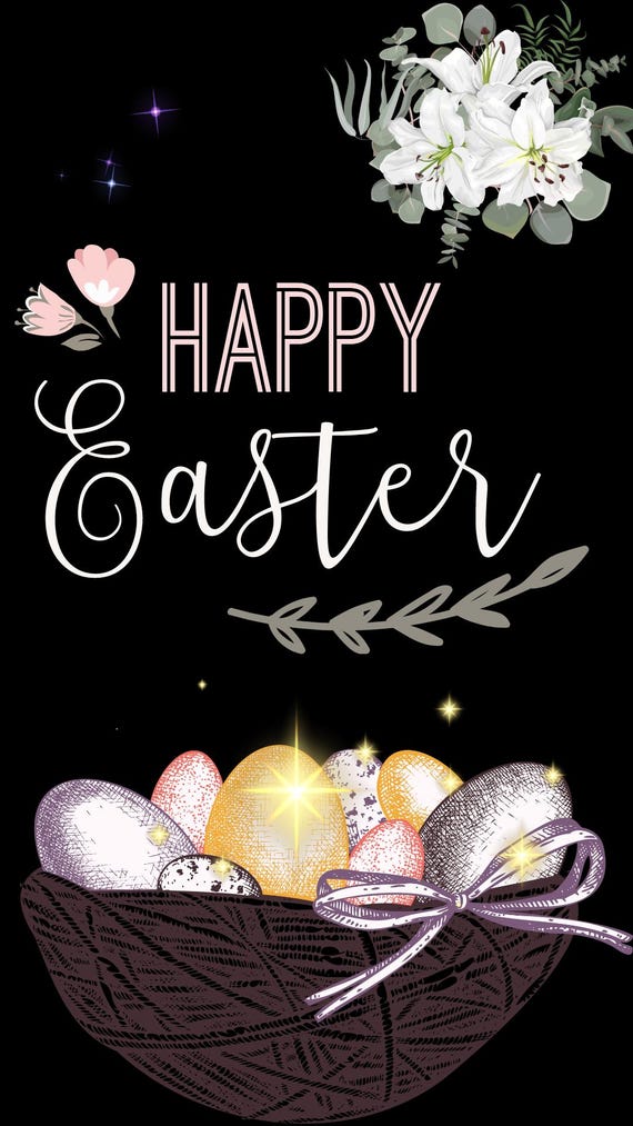 Animated Easter Greeting Video | Sparkling Golden Eggs (Instant Download)
