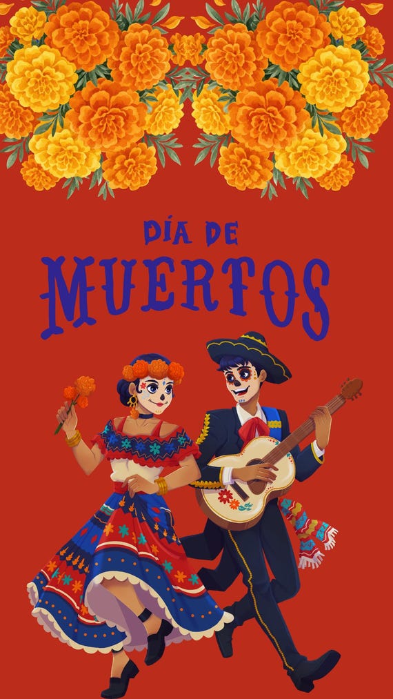 Día de los Muertos Animated Reel | Mexican Couple, Sugar Skull, Altar (MP4 Download)