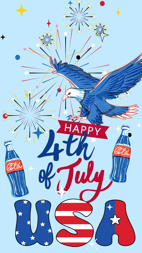 Patriotic 4th of July Animation, USA Eagle Fireworks Video, Independence Day Social Media Reel, 15 Second MP4