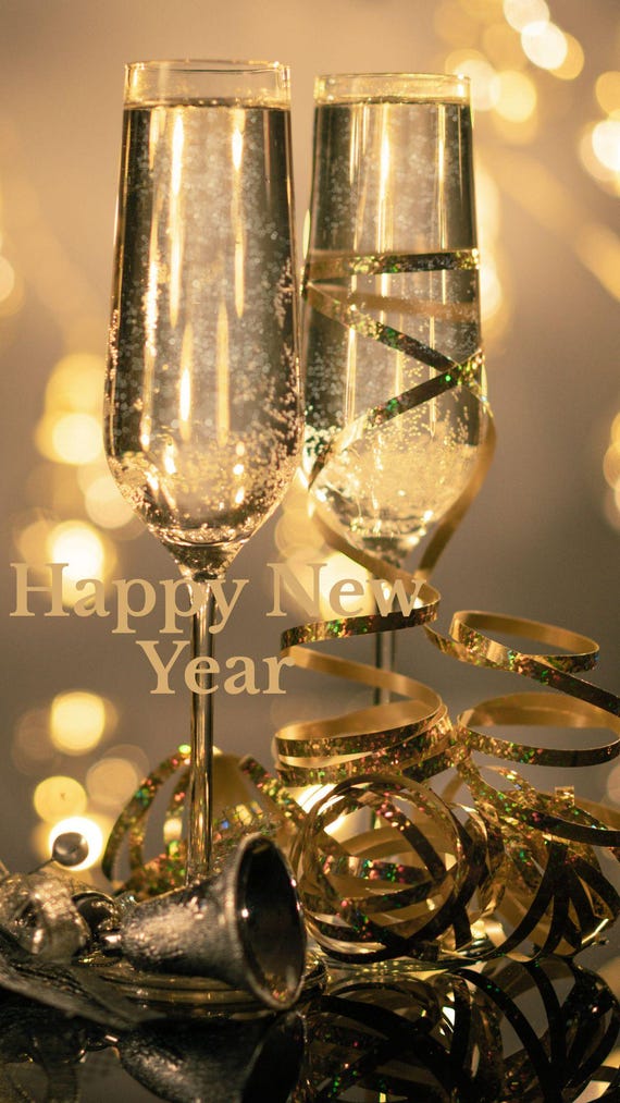 Happy New Year Template | Elegantes Silvester Design | Social Media Design | Instant Download