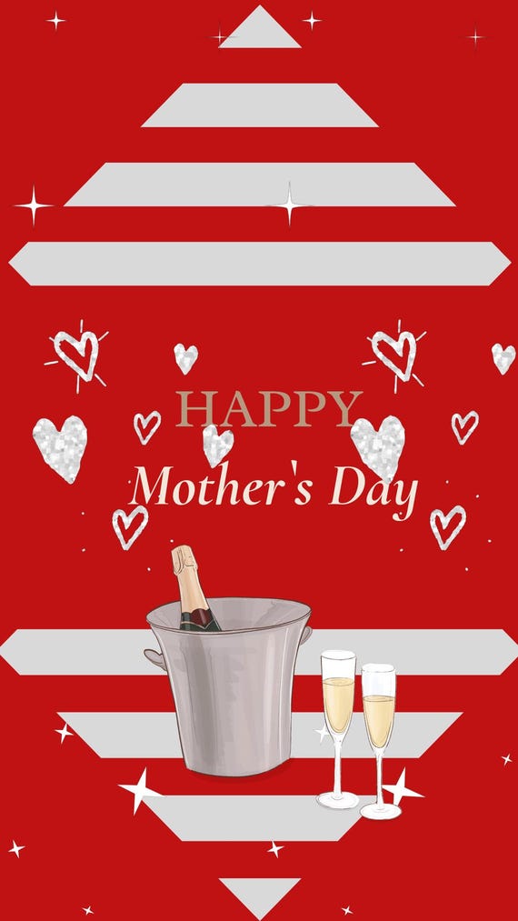 Instagram Story + Reels Happy Mother’s Day Video Download 15Sec  Elegant Champagne & Hearts Animation Gift for Mom | Modern Aesthetic