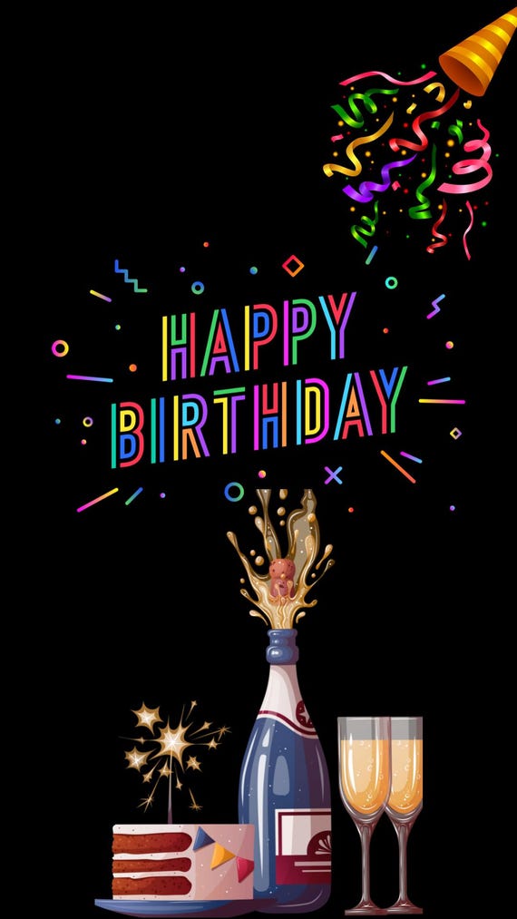 Animated Birthday Video | Colorful Instagram Story Greeting (Digital Download)