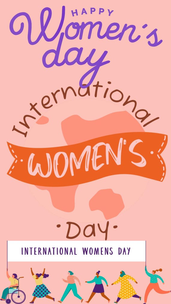 Animated International Women's Day Video Card – Feminist Empowerment (GIF & MP4 Digital Download)