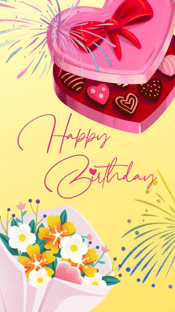 Happy Birthday Animated Video Card | Birthday Greeting Reel | Instagram Story Birthday | Digital Download