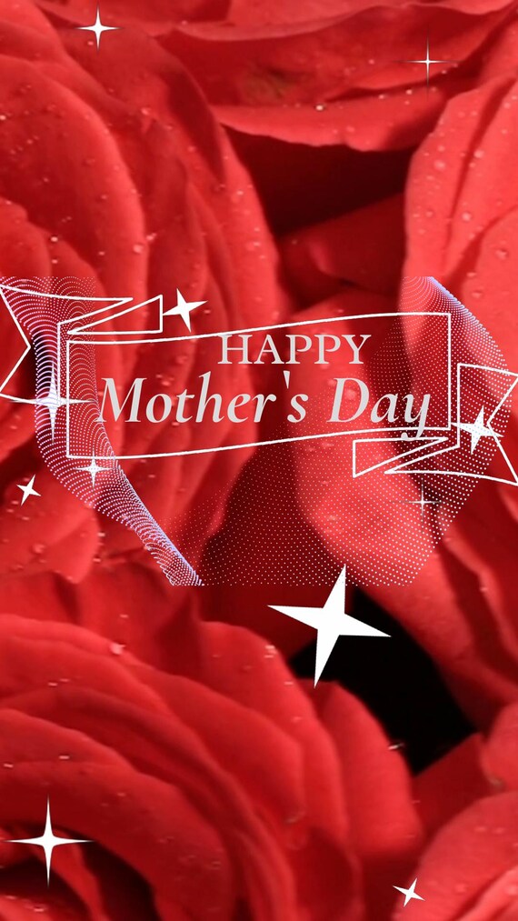 Instagram Story Happy Mother’s Day Video  Elegant Red Roses Aesthetic | Emotional Luxury Mom Gift | 15 Sec Download