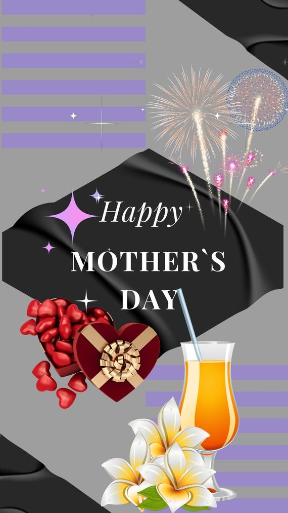 Download Instagram Story  Reels Happy Mother’s Day Video 15sec Modern Fireworks & Gift Animation | Stylish Mom Gift | Aesthetic Celebration