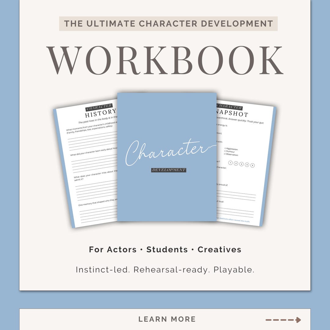 Character Development Workbook for Actors - Etsy
