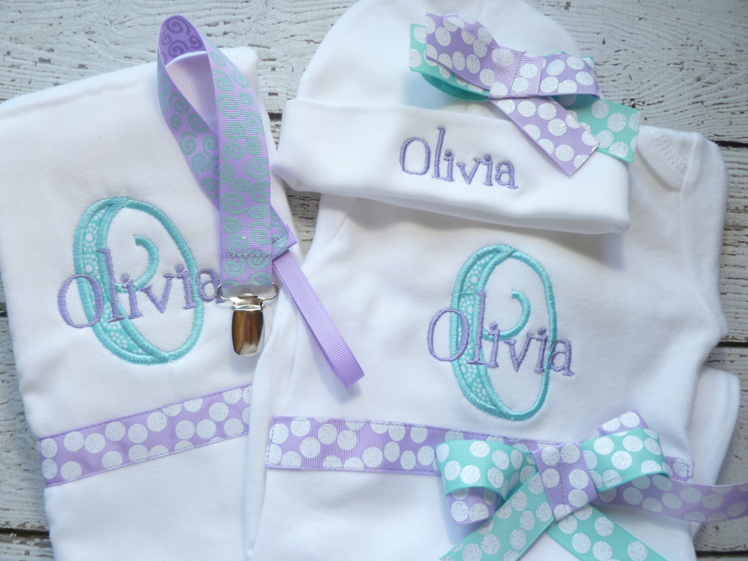 Personalized Baby Shower Gift Set for Girls Newborn Girls
