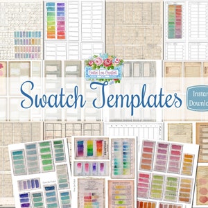 Staalsjabloon Digitale kit voor 15 pagina's - direct downloaden - afdrukbaar voor kleur, stofverfpatroonontwerp enz. Ongewenste tijdschriften Paper Crafts