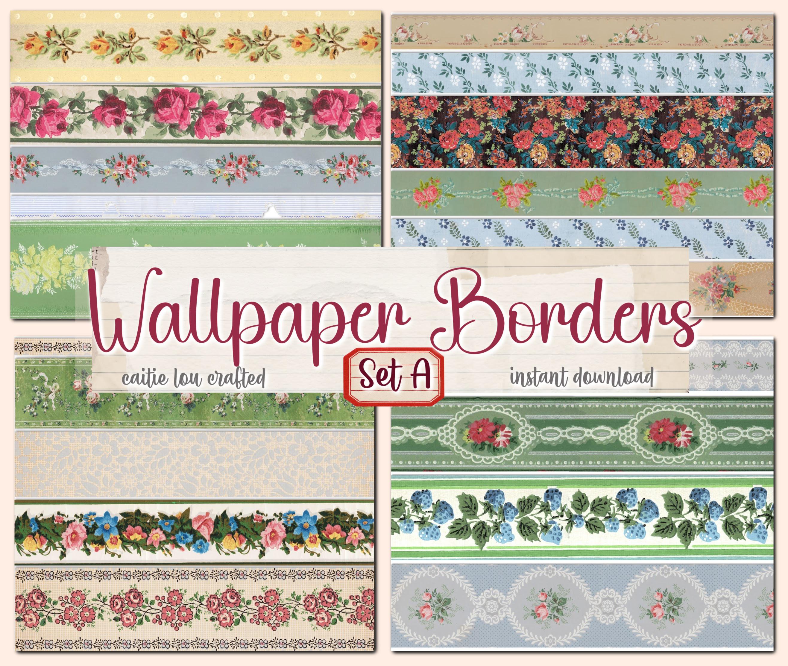 High Rers Full Color Picture Wallpaper Borders A - DIGITAL DOWNLOAD Four Pages Hi-res Full Color ...