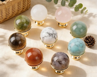 Pomello minimalista per cassetti con pietre preziose per guardaroba e mobiletto