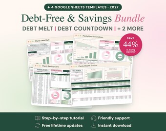 Debt Snowball & Sinking Funds Bundle, Google Sheets Planner (Digital Download)