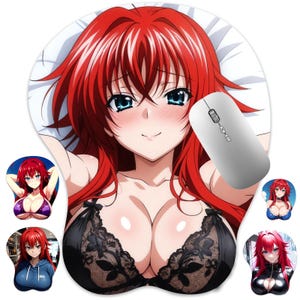3Dマウスパッド、おっぱいデザインリストレスト、人間工学に基づいたゲーミングマット、グレモリー