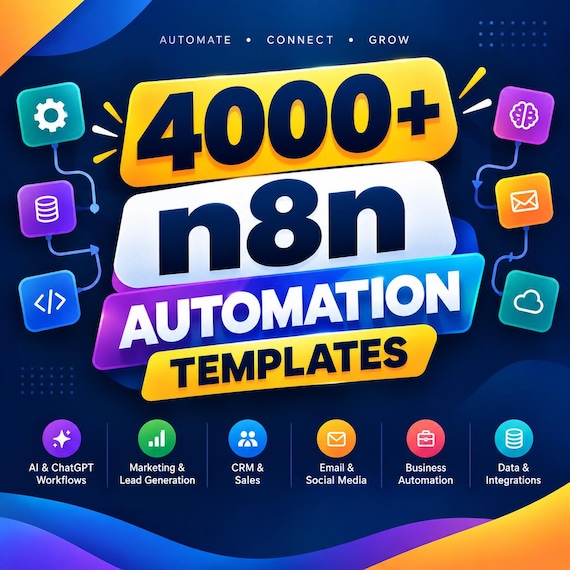 4000+ n8n Automation Templates Bundle – AI Workflow & Business Automation