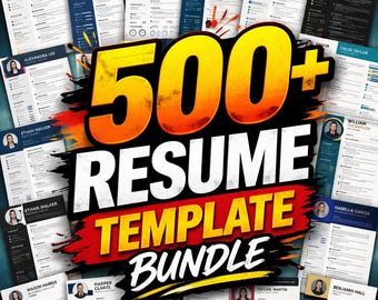 500+ Resume Templates | ATS Friendly CV Bundle (Instant Download)
