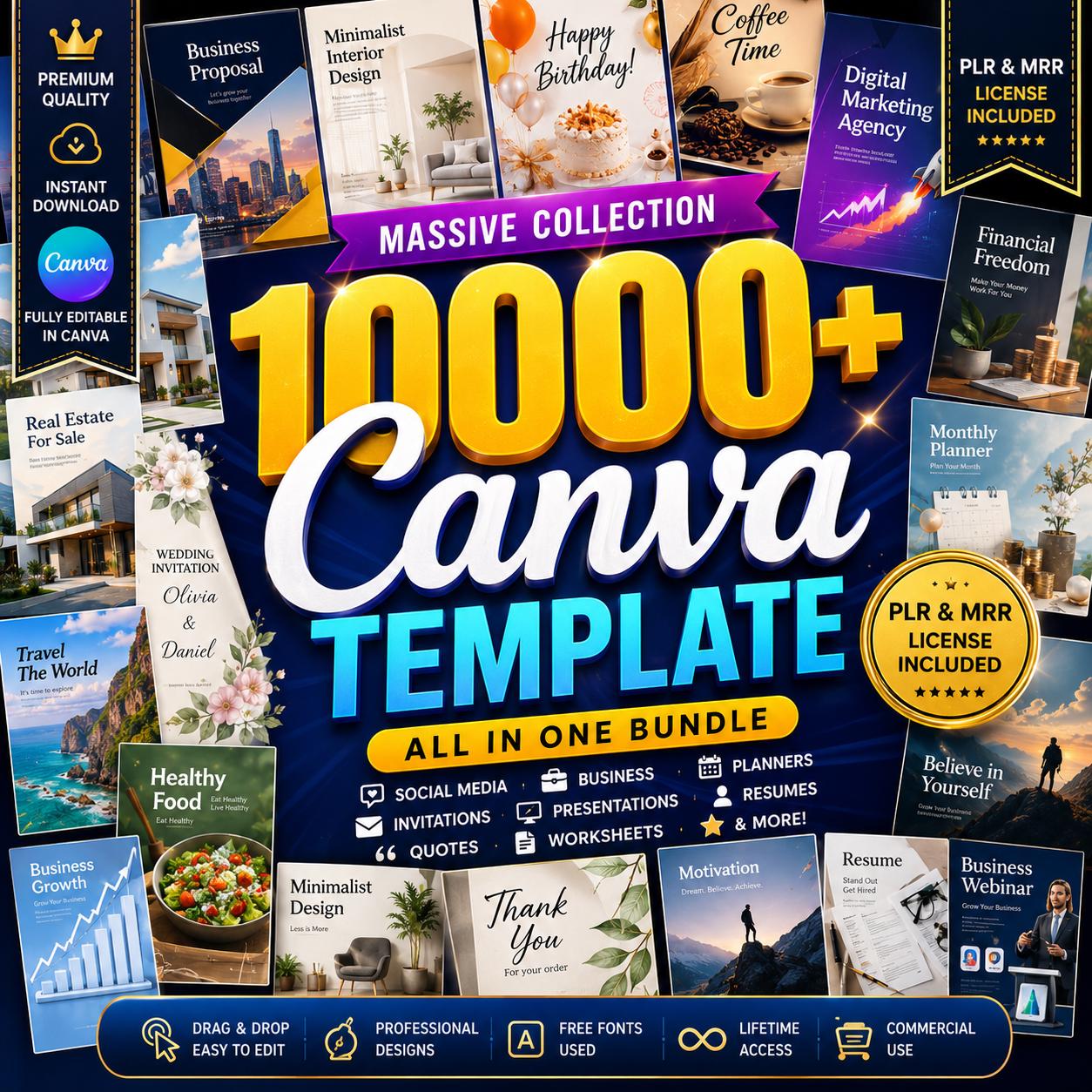 10,000+ Editable Canva Templates Bundle Digital Download - Etsy