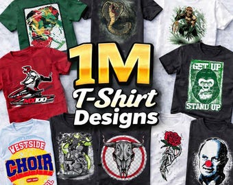 1M T-Shirt Designs Bundle | POD Graphics (PNG, SVG)