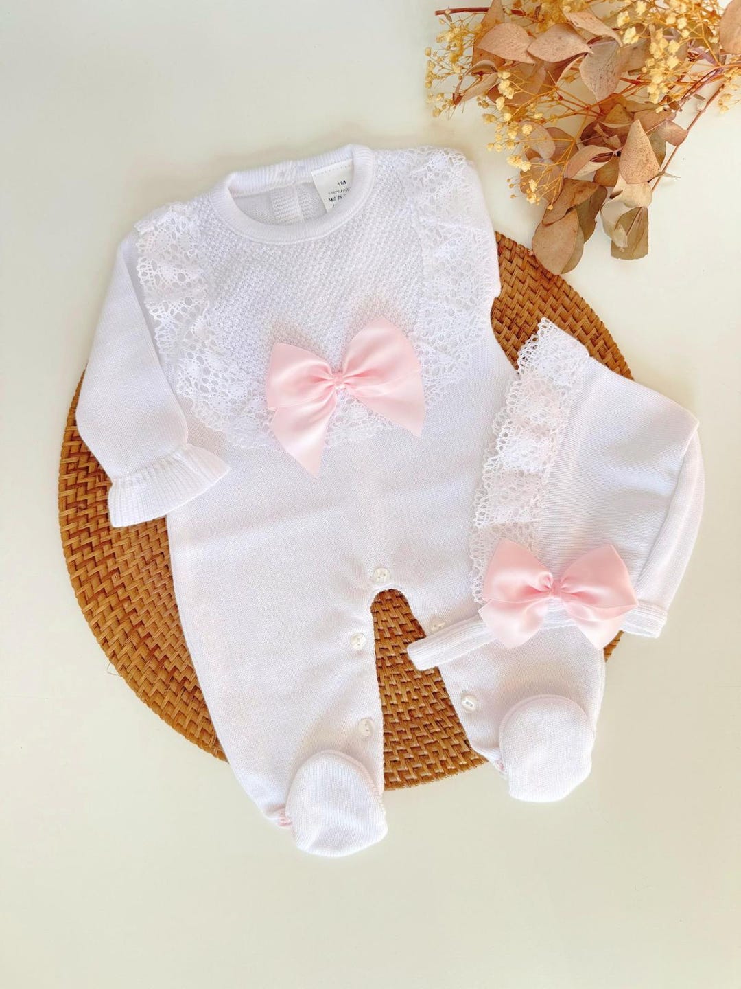 Newborn Knit Girl Luxury Cotton First Cloth Hospital Knitted Baby