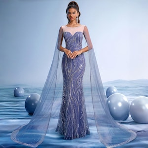 Mermaid Dusty Blue Prom - Etsy