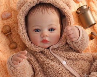 18 Inch Reborn Baby Boy Doll, Waterproof Soft Vinyl Bath Toy, Realistic Newborn Gift
