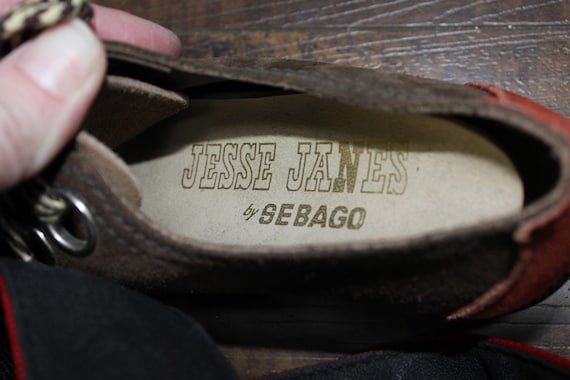 Vintage 1960s Brown Suede Children Shoes 1B - image 4
