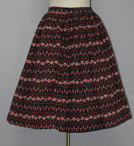 Vintage 1950s Black Cotton Bouffant Skirt - image 1