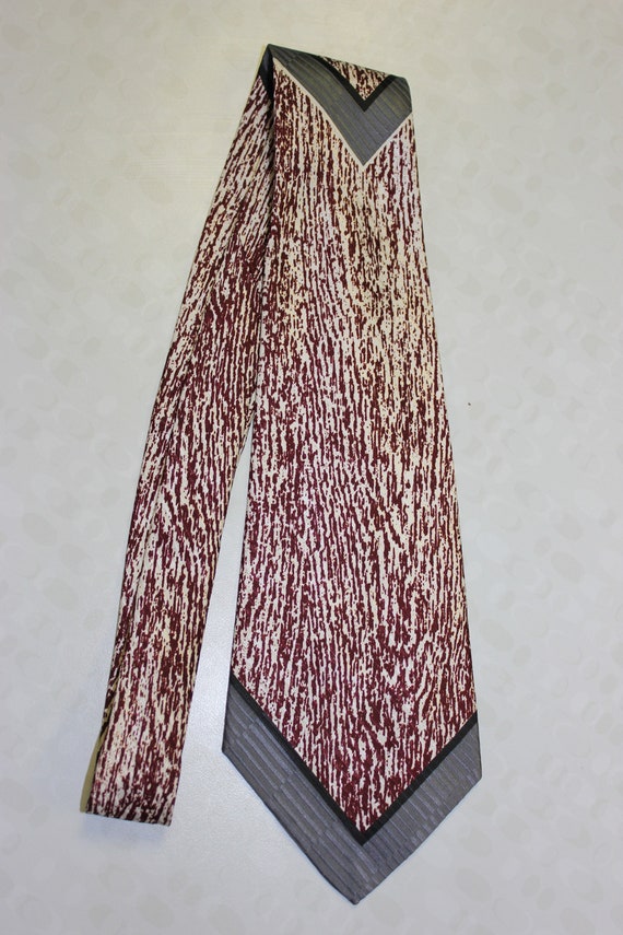 Awesome 1940s Vintage Wide Abstract Printed Tie