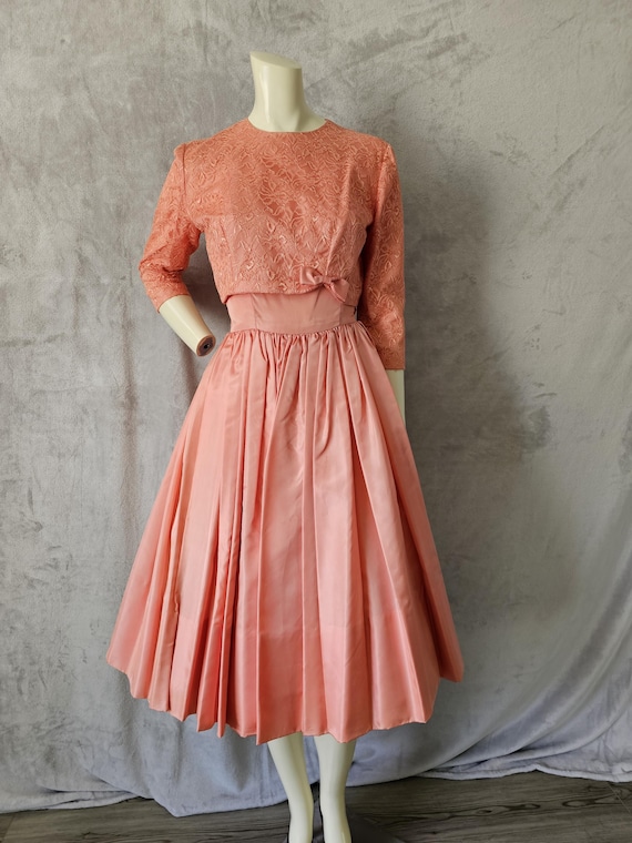 Two Piece Peach Bouffant Prom Dress and Bolero - Etsy