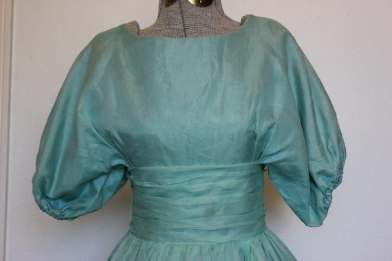 Seafoam Embroidered Organza Formal Gown - image 4