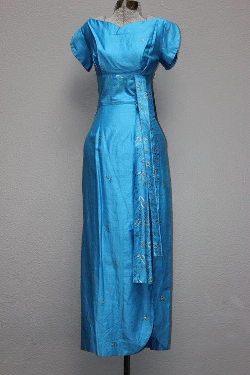 Unique Blue Hand Painted 1950's Hawaiian Dress - Etsy