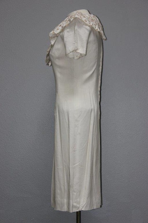 Stunning Off White Linen Vintage Shirt Dress - image 2