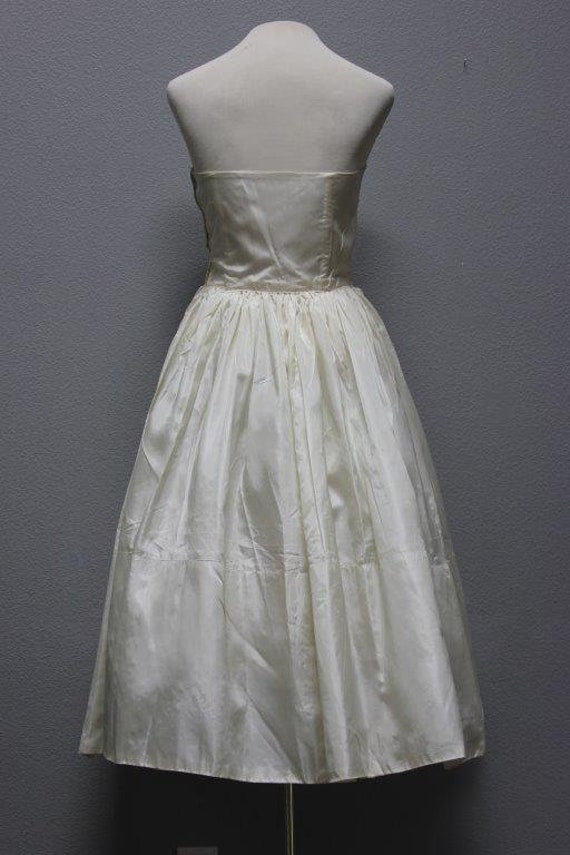 Sweet 1950s Ivory Acetate Bouffant Party Dress - image 3