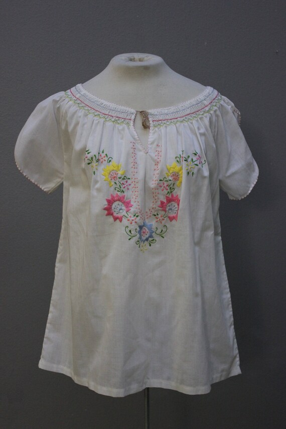 Vintage white peasant blouse - Gem