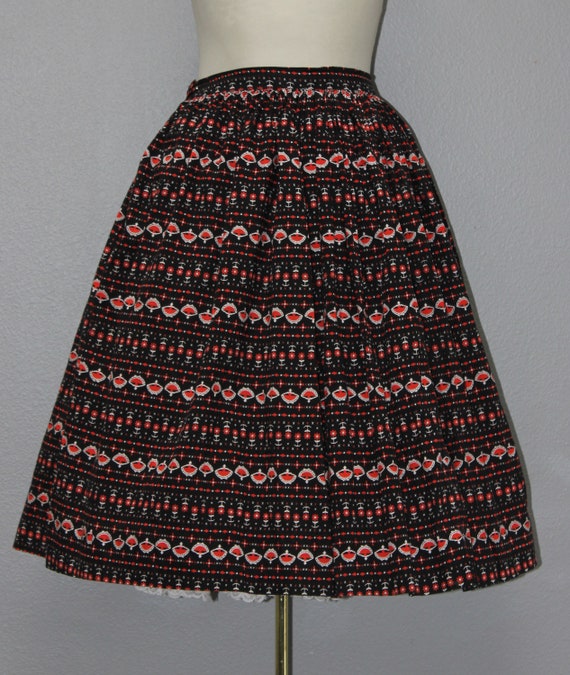 Vintage 1950s Black Cotton Bouffant Skirt - image 3