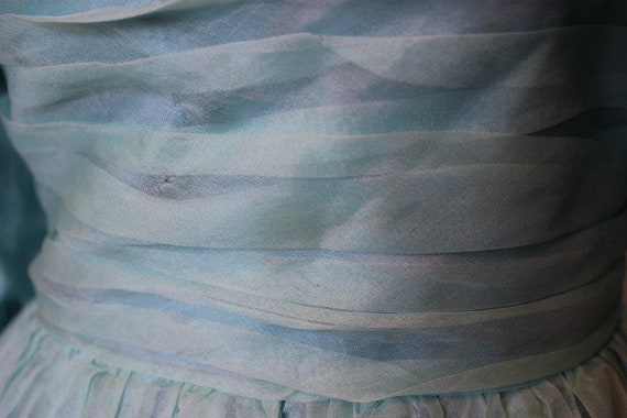 Seafoam Embroidered Organza Formal Gown - image 7