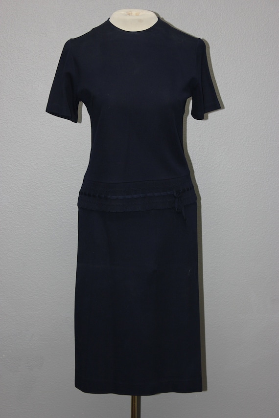 Adorable Navy Vintage 1960s Skirt Suit