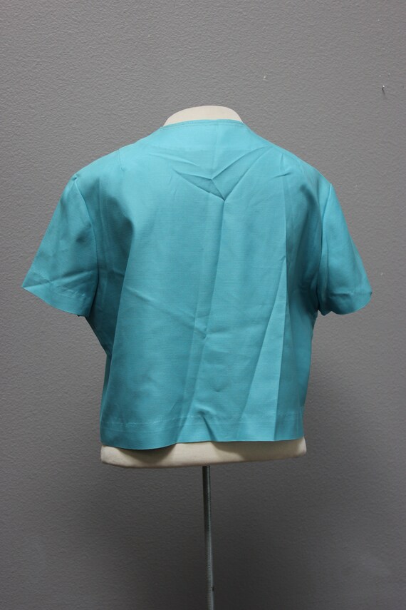 Vintage 1950s Blue Blouse - image 3