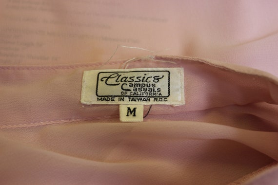 Romantic Ruffled Pink Vintage Blouse - image 5
