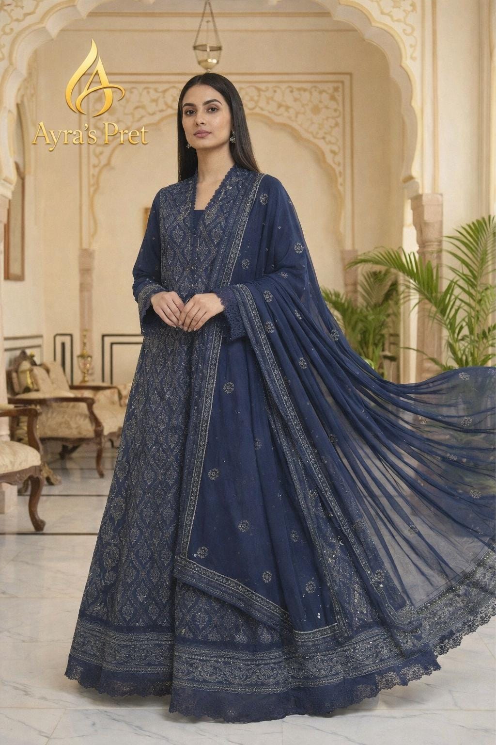 Pakistani 3 Piece Blue - Etsy