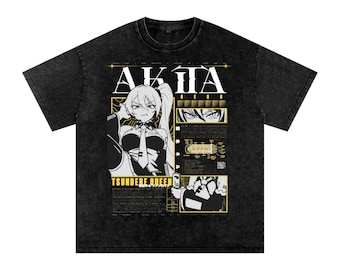 Vocaloid Akita Neru Oversized T-Shirt, Washed Cotton Graphic Tee