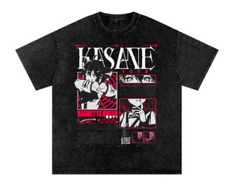 Vocaloid Kasane Teto Washed Oversized Cotton T-Shirt
